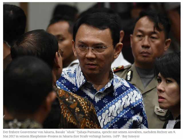 Ahok Blasphemie Berufung abgewiesen / Screenshot: Jakarta Post