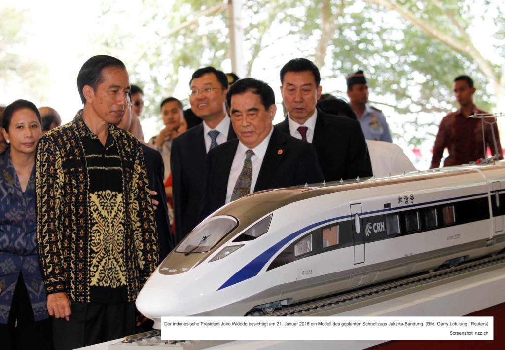 Indonesien plant Hochgeschwindigkeitszug / Screenshot: nzz.ch