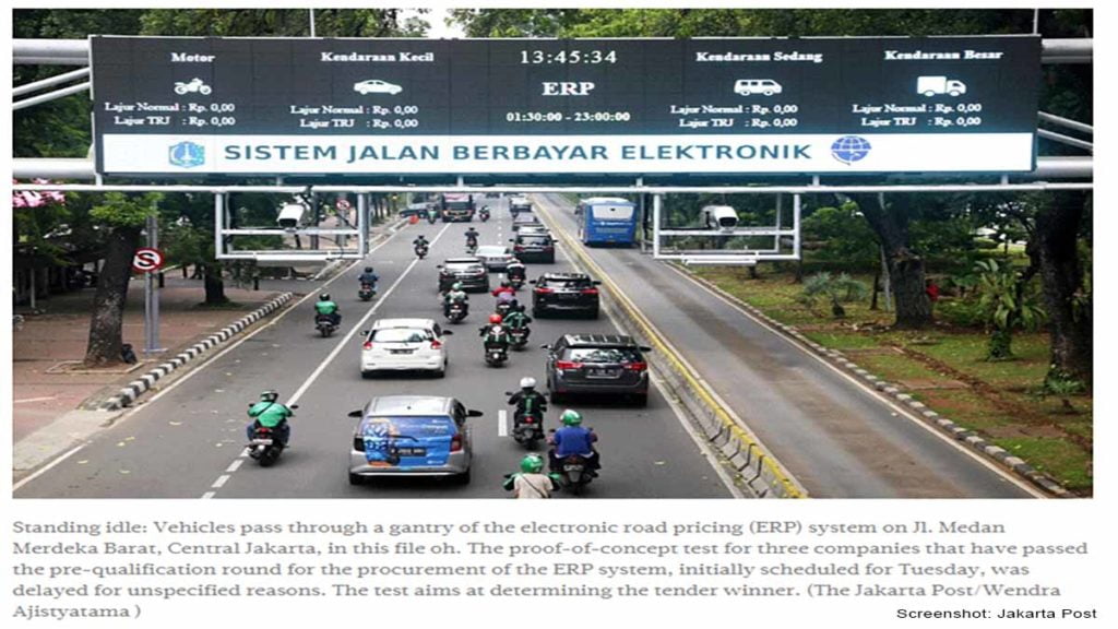 Straßenverkehrsgebühr für Jakarta erneut gescheitert / Screenshot: Jakarta Post