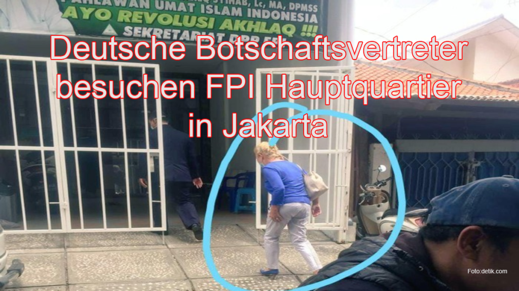 Angehörige der deutschen Botschaft in Jakarta besuchen die unter Terrorverdacht stehende Front der Islam-Verteidiger (FPI) in Jakarta