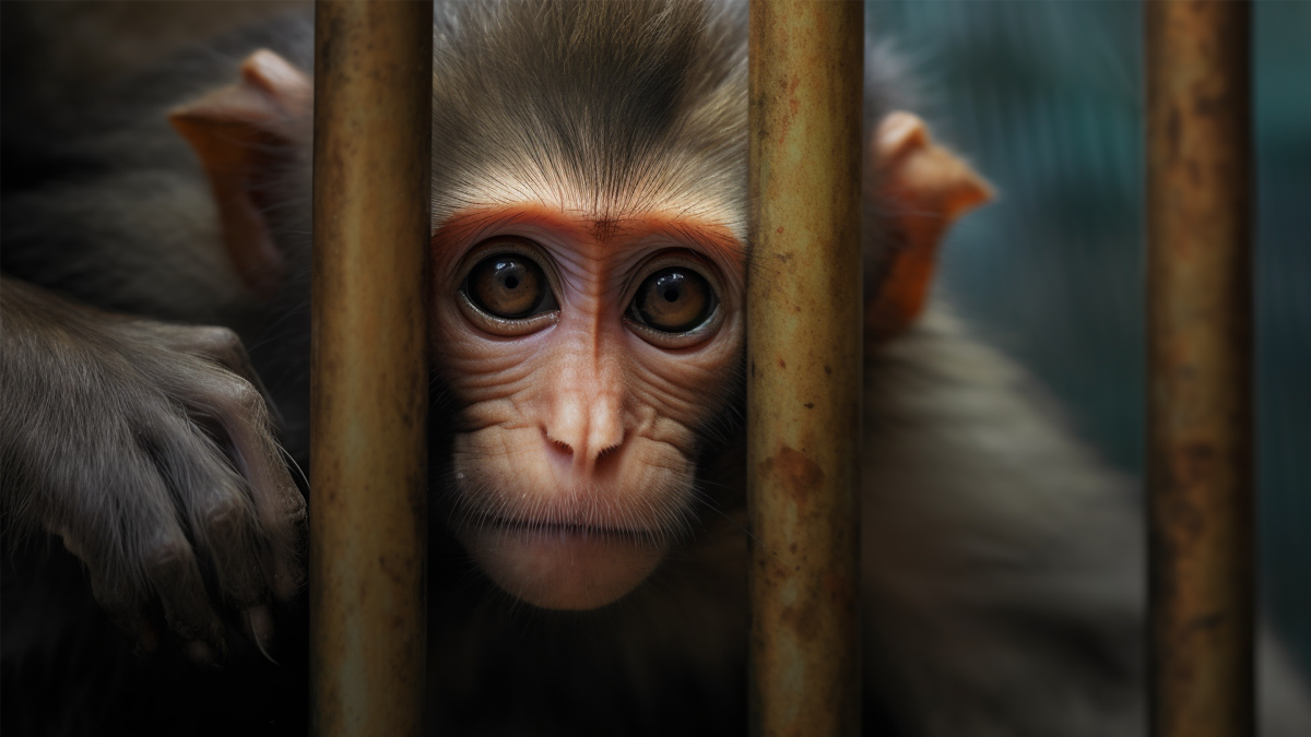 Folter von Affen in Indonesien